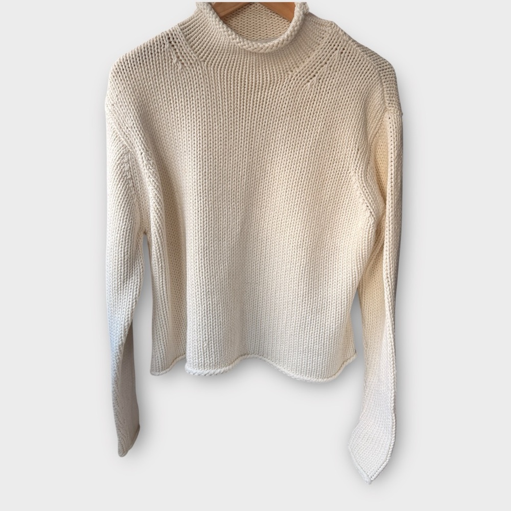 Coldwater Creek Chunky Knit Mock Neck Sweater – Size L (Like New) - Picture 2 of 7